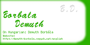 borbala demuth business card